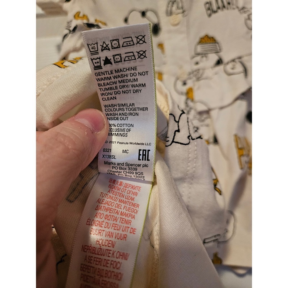 Marks & Spencer Kids Dress with Snoopy Print - Cream and Black - Picture 6 of 6